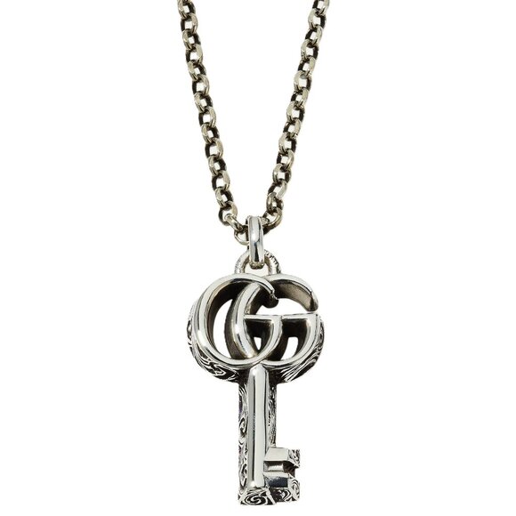 Authentic Gucci GG Marmont Key Pendant Necklace - Picture 1 of 13